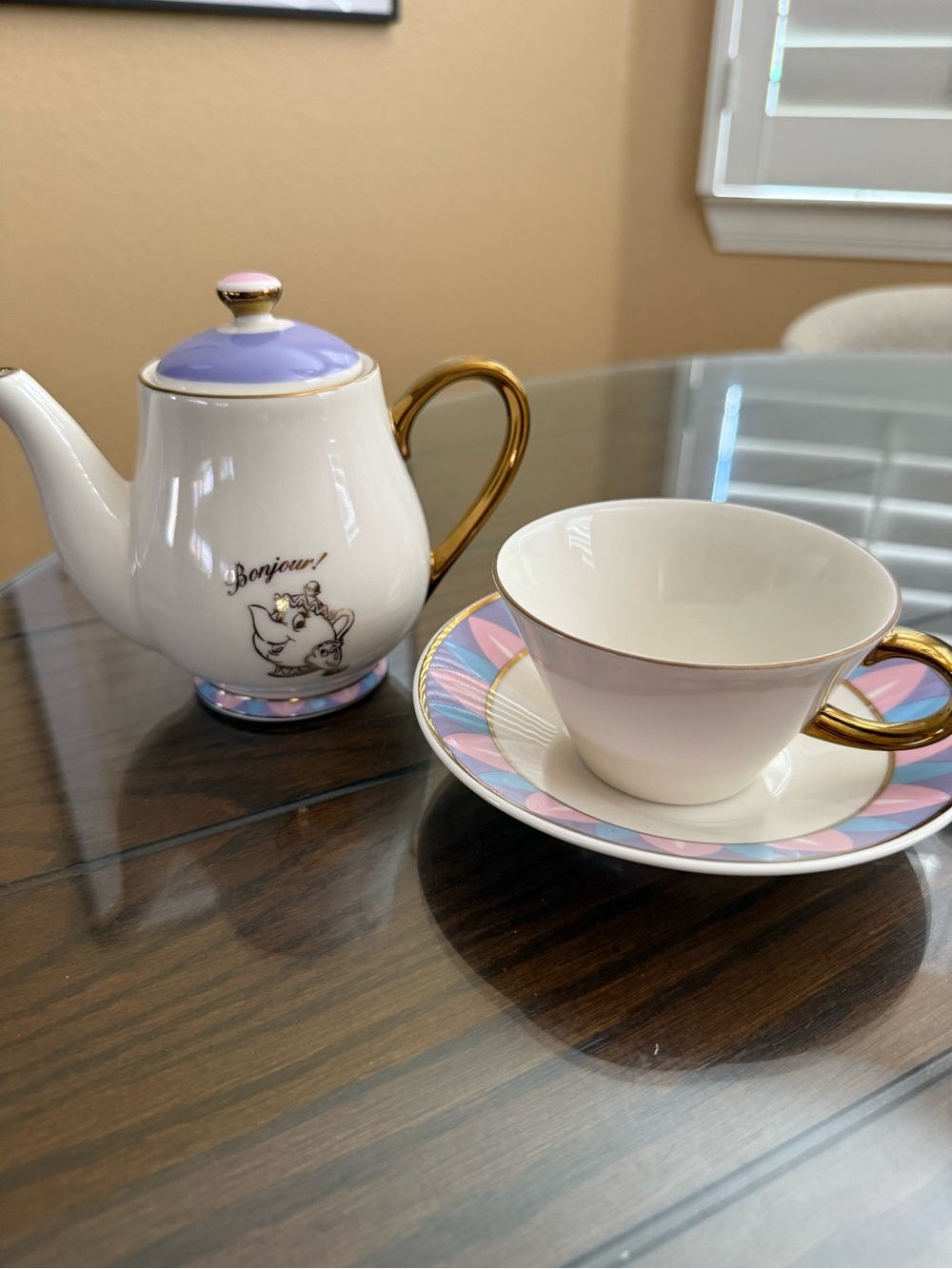 Disney beauty and the beast Teapot and Teacup